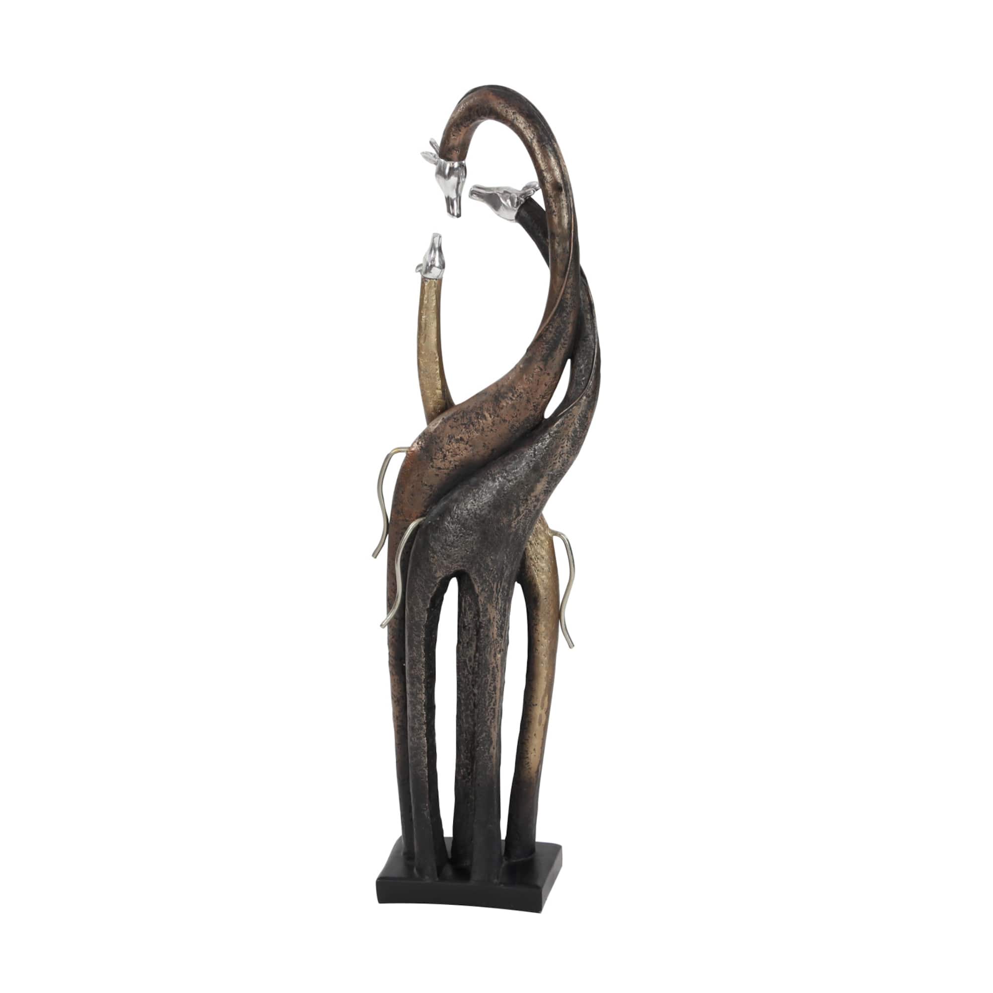22" Brass Giraffe Sculpture